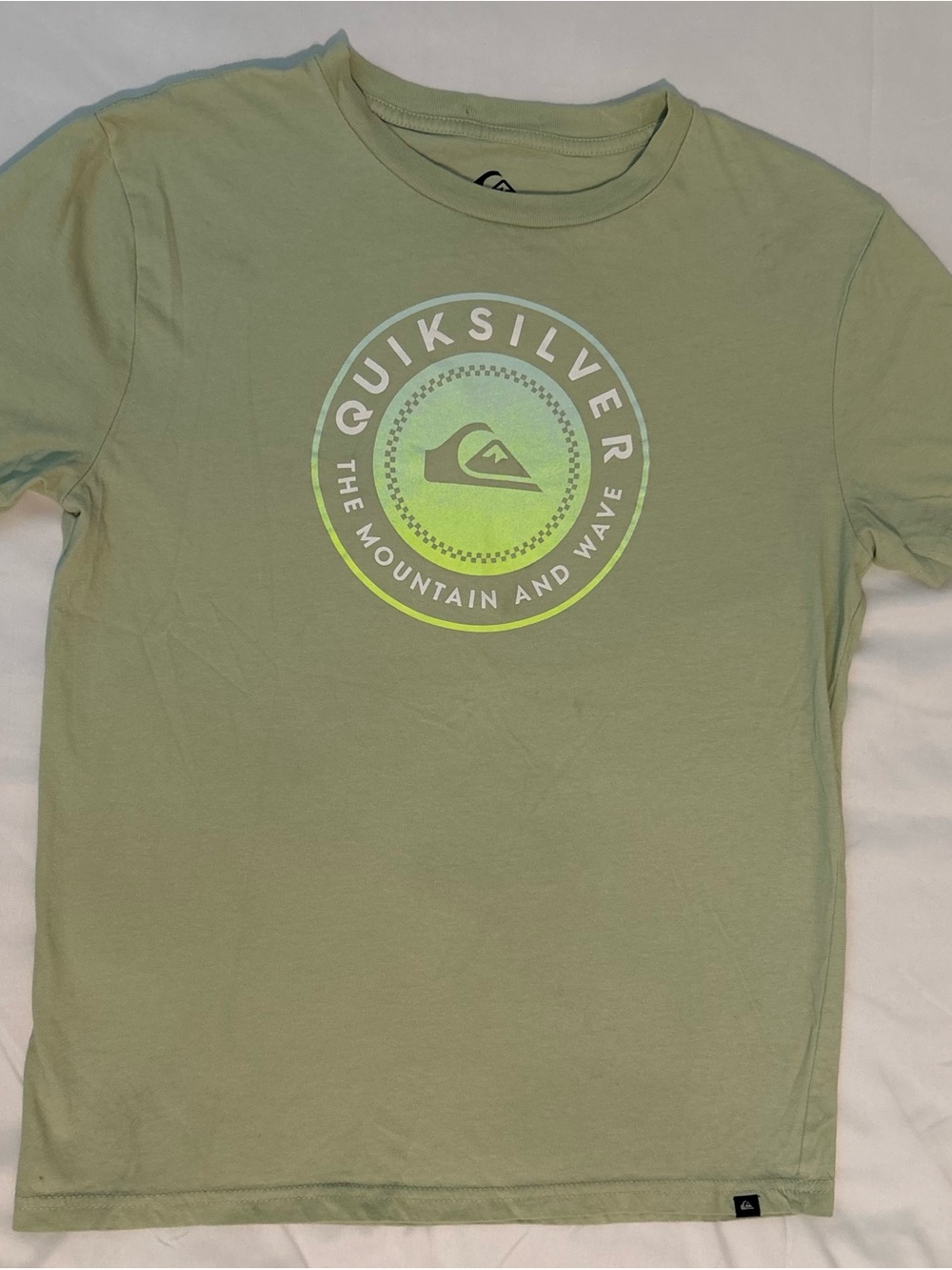 Quiksilver Boys L 14/16 Green Graphic T-Shirt